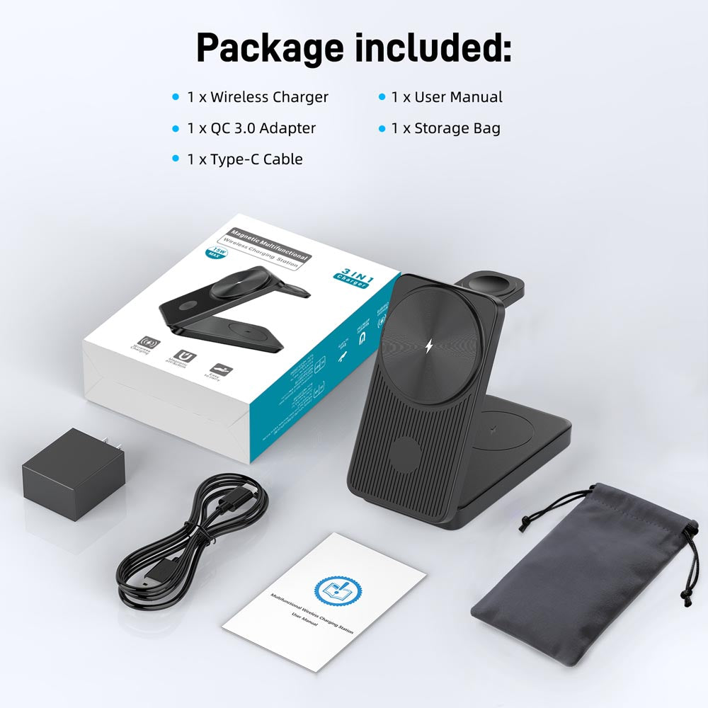 Elecdov CE10A 3 In 1 Charging Charger Packing List