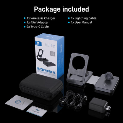Elecdov CE41A 4 In 1 Magnetic Charging charger packing list