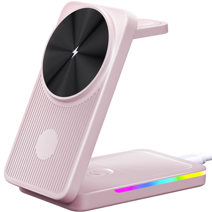 Magnetic Wireless Charger for Samsung Galaxy S26 Ultra/S25/S24/Z Fold/Z Flip 7, Foldable Mag-safe Charging Station for Samsung Galaxy Watch Ultra/8/7/6, 3-in-1 Travel Charger for Galaxy Buds 3 Pro