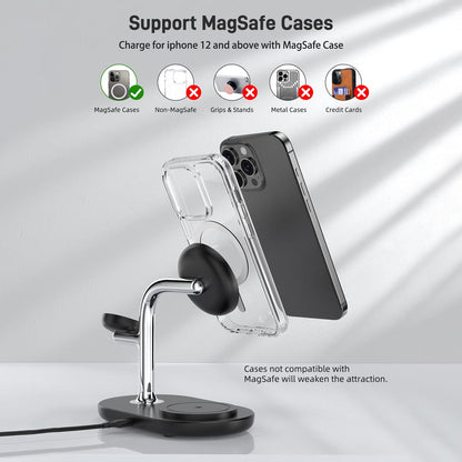Elecdov CE15 3 In 1 Charging Station Support MagSafe Cases
