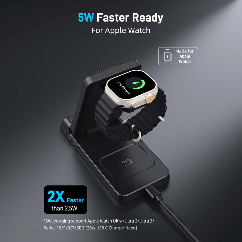 Elecdov CE19A-CF 3 In 1 Magnetic Charging 5W Faster Ready For Apple Watch