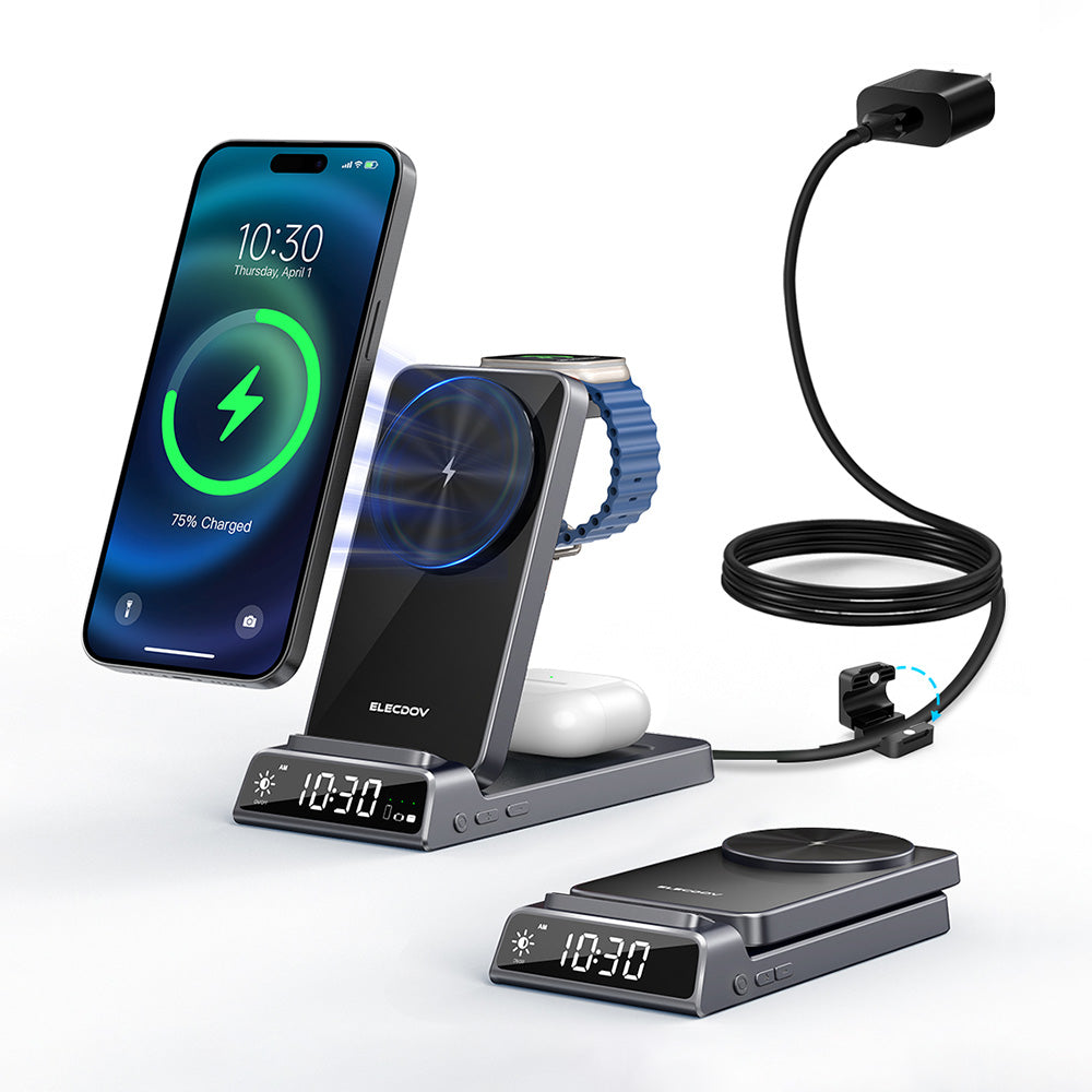 Elecdov CE19A 3 In 1 Magnetic Charging  Multi-functional Integrated Magnetic Charging Station