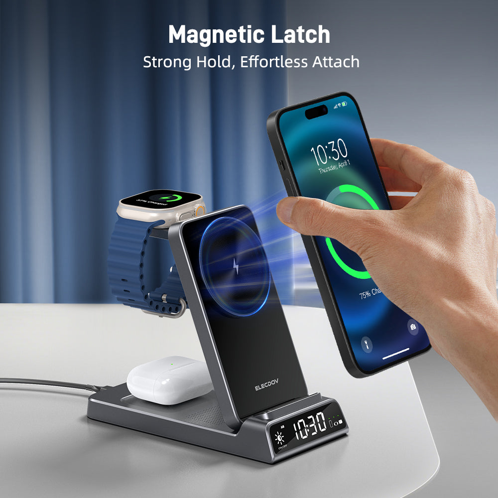 Elecdov CE19A 3 In 1 Magnetic Charging Charging with Strong Magnetic Attachment
