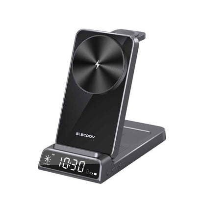Elecdov CE19A-CF 3 In 1 Magnetic Charging Station for Apple,Includes Charger Plug