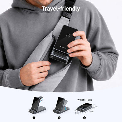 Elecdov CE20F 3 In 1 Magnetic Charging Foldable Portable Charger