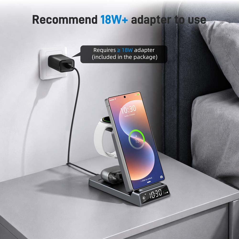 Elecdov CE20F 3 In 1 Magnetic Charging Supports charging in both landscape and portrait modes.