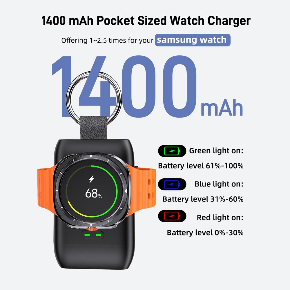 Elecdov D5N Magnetic Charging Station 1400 mAh Pocket Sized Watch Charger