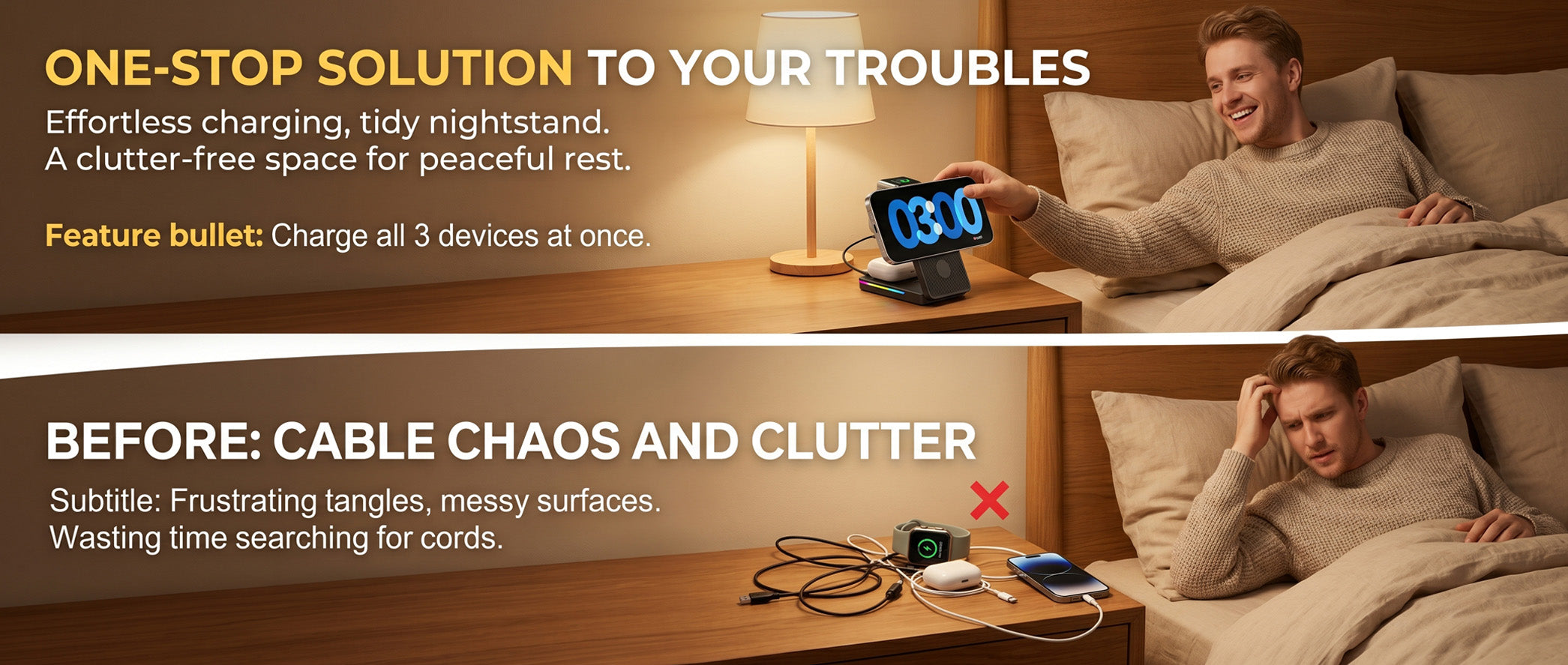 Clean Desk Charging Setup