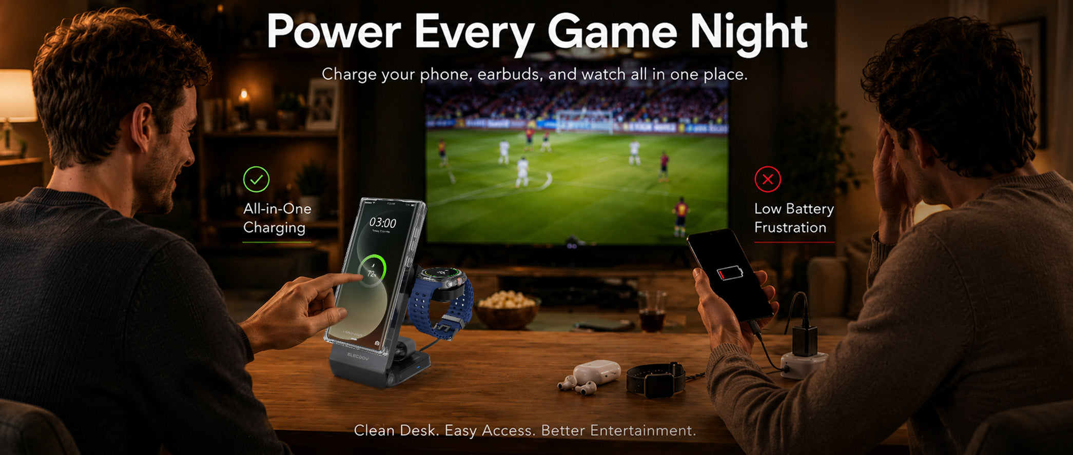 Relaxed lifestyle powered by Elecdov Qi2.2 charging in 2026