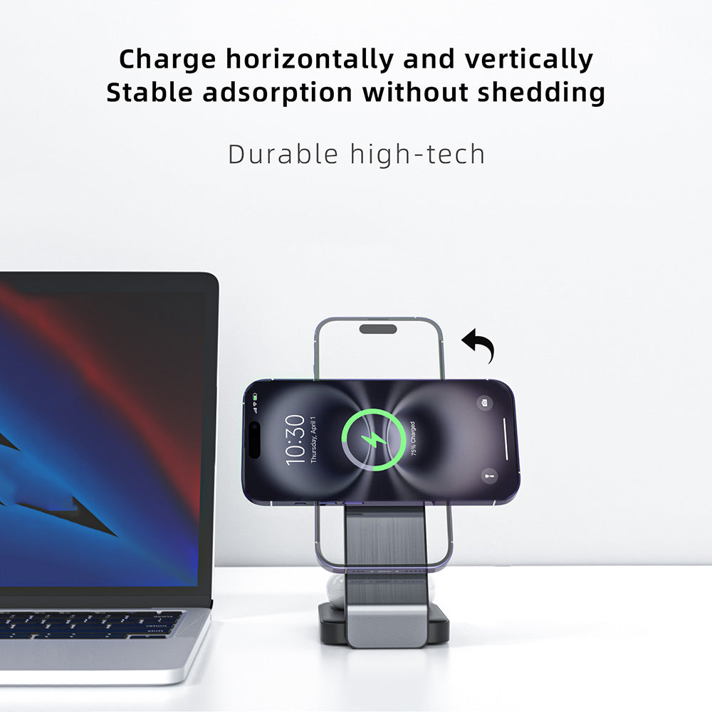 Elecdov W79 3 In 1 Magnetic Charging Station Charge horizontally and verticallyStable