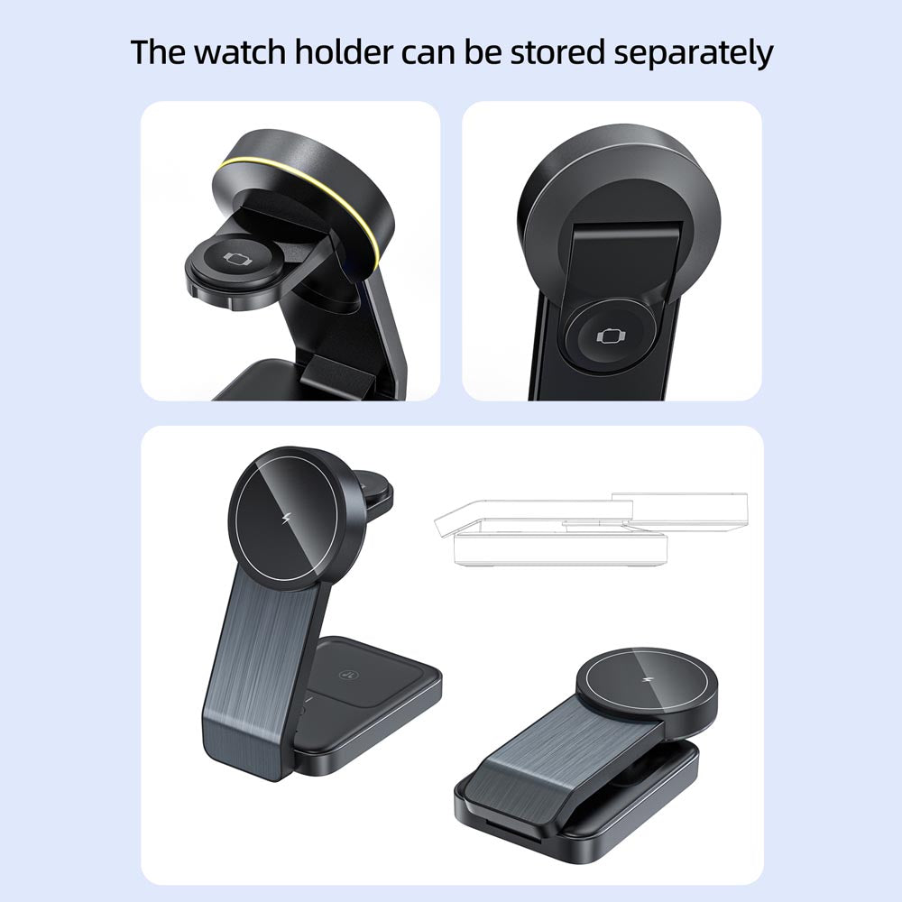 Elecdov W79 3 In 1 Magnetic Charging Station Foldable design