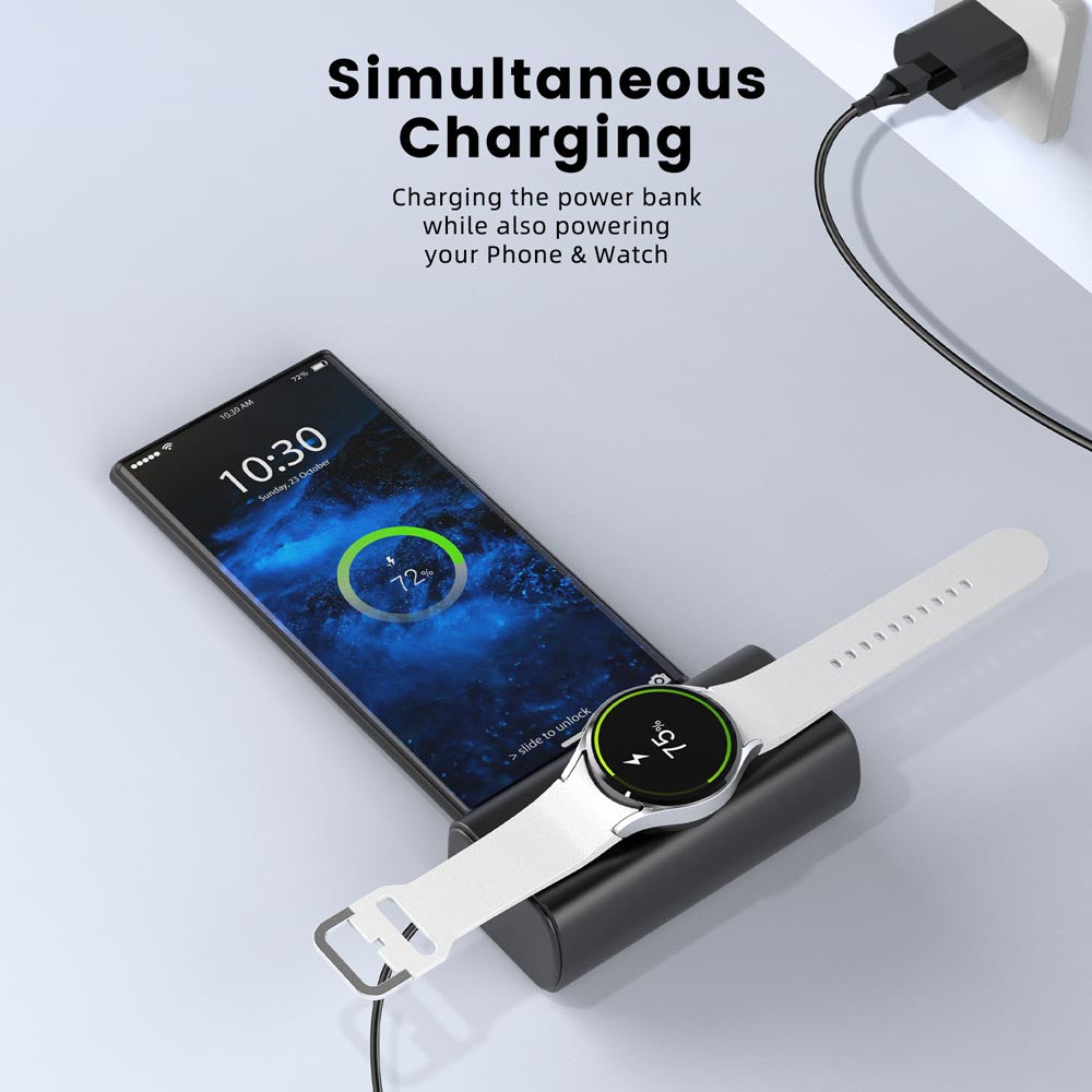 Elecdov P6 2 In 1 Magnetic Charging Charging the power bankwhile also poweringyour Phone & Watch
