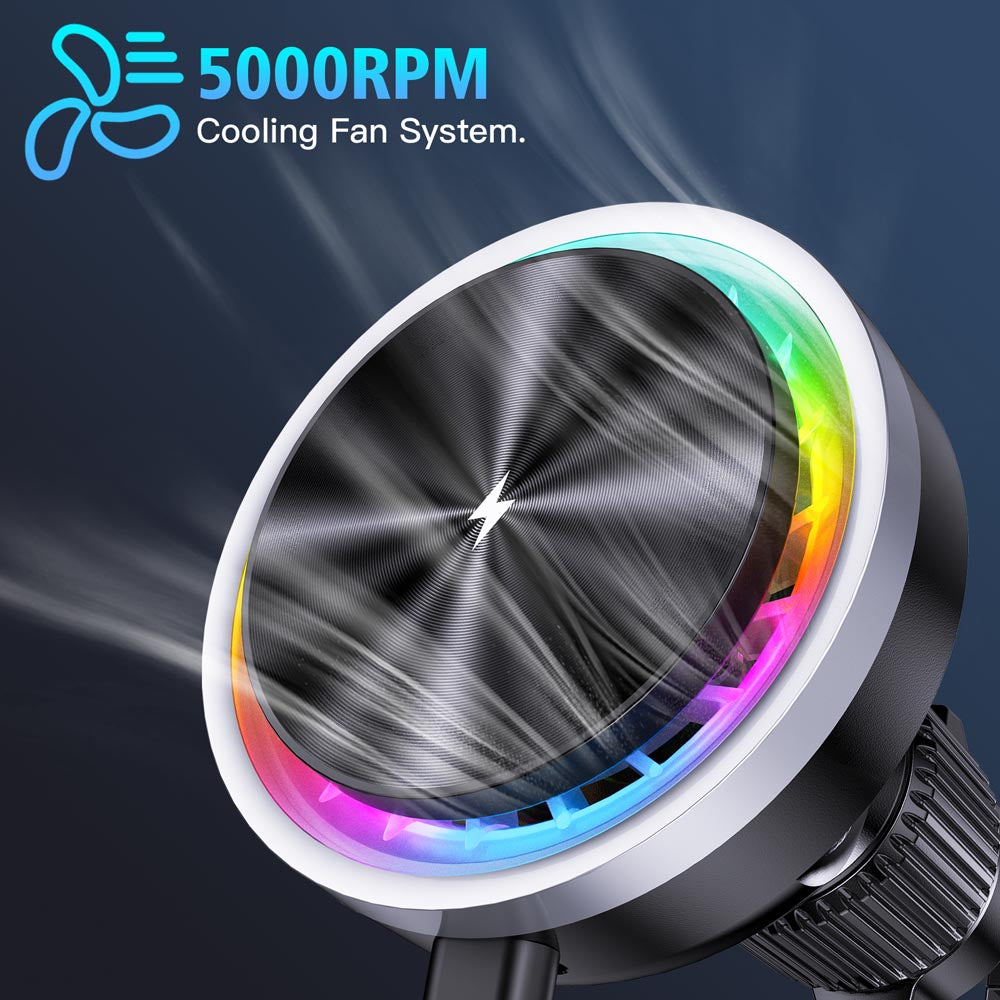 Elecdov CE05 Magnetic wireless car charger Cooling Fan System