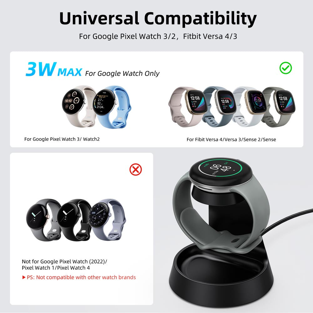 Elecdov WC01G 3 In 1 Magnetic Charging wide Compatibility Various Google Pixel Watch