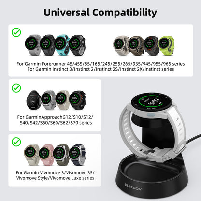 Elecdov WC01J 2 In 1 Magnetic Charging Wide Compatibility Various Garmin devices