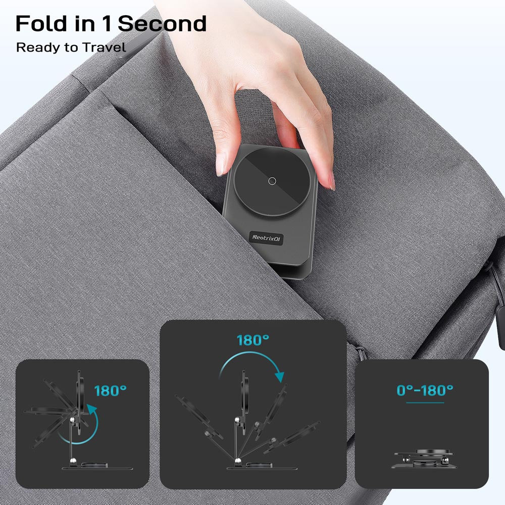 Elecdov Z5 Samsung Magnetic Charging Station Ready to Travel Fold in 1 Second