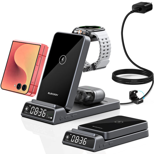 Elecdov 3 in 1 Wireless Charger for Samsung Galaxy Z Flip Series