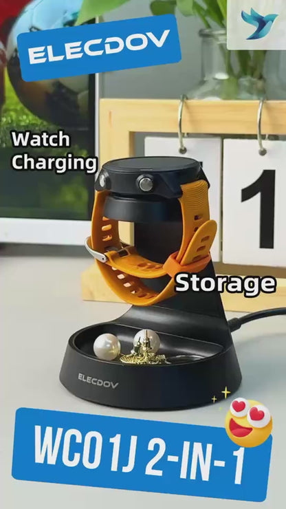 Elecdov WC01J 2 In 1 Magnetic Charging Station for Garmin